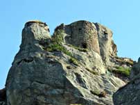 L'antico castello di Pietrapertosa, sul Monte Cognato