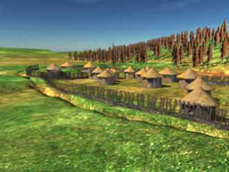 Ricostruzione del villaggio trincerato di Murgia Timone