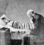 dipinto intitolato: The Sick Bed (1893) di H. Lessing